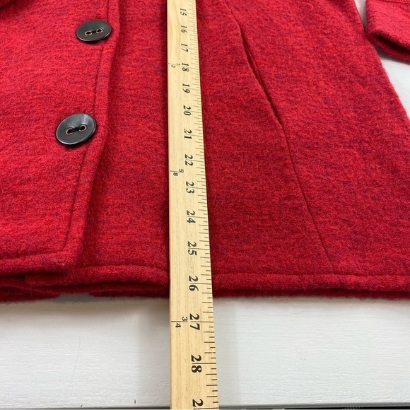 VTG Ruby Rd. Women’s Red 100% Wool Classic Button Coat/Jacket Blazer Sz S - Picture 11 of 12